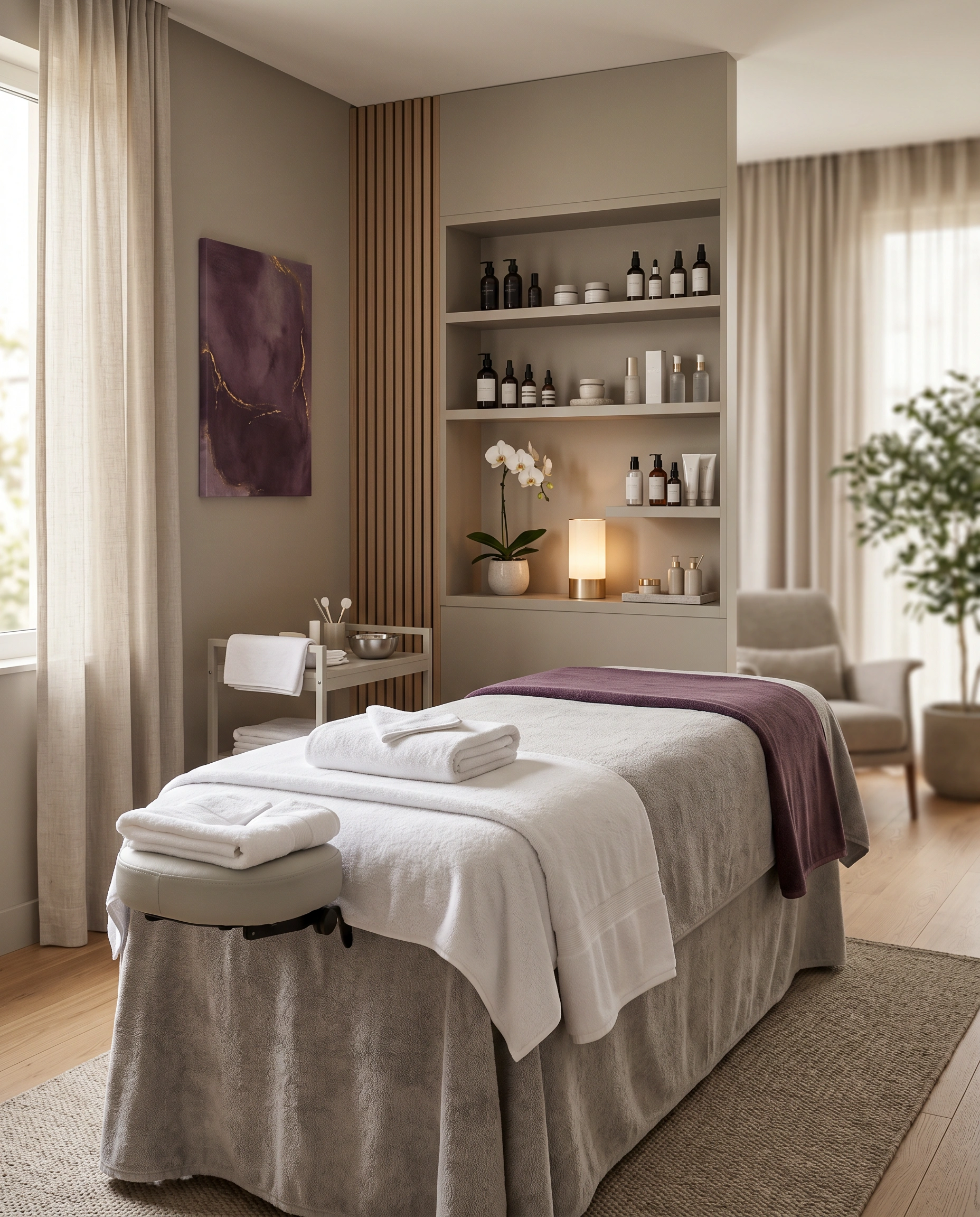Rustige behandelkamer van Beautysalon Natasja